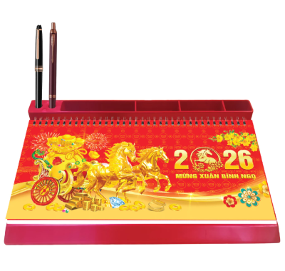 LỊCH ĐỂ BÀN ĐẾ NHỰA 53 TUẦN - KT: 13x28CM