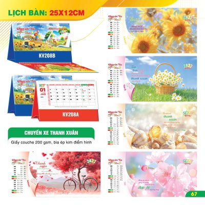 LỊCH BÀN CHỮ A NGANG - (12x25cm) - Kỷ Nguyên Vươn Mình