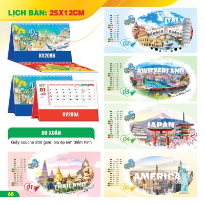 LỊCH BÀN CHỮ A NGANG - (12x25cm) - Kỷ Nguyên Vươn Mình