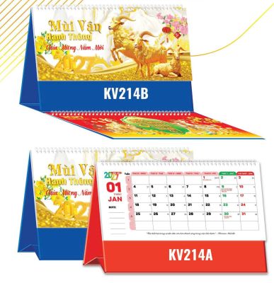LỊCH BÀN CHỮ A NGANG - (12x25cm) - Mùi Vận Hanh Thông