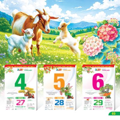 Lịch Bloc Siêu Cực Đại(38x54cm) - Tam Dương Khai Thái