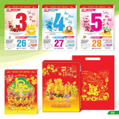 Lịch Bloc Siêu Cực Đại(30x40cm) - Phong Thủy Cát Tường