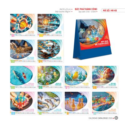 LỊCH BÀN CHỮ A VUÔNG - (19x22cm)