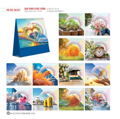 LỊCH BÀN CHỮ A VUÔNG - (19x22cm)