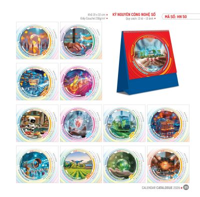 LỊCH BÀN CHỮ A VUÔNG - (19x22cm)