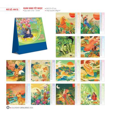 LỊCH BÀN CHỮ A VUÔNG - (19x22cm)