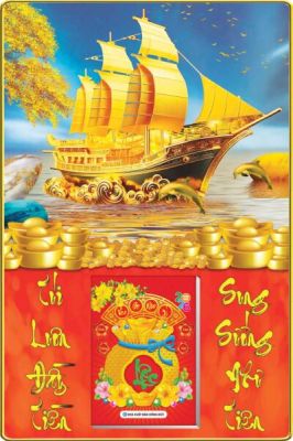 BÌA LỊCH GỖ LAMINATE 2026 - THUẬN BUỒM XUÔI GIÓ (40X60CM)- BÌA GẮN BLOC 14.5x20.5