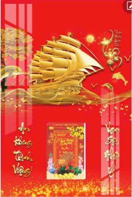 BÌA LỊCH GỖ TREO TƯỜNG LAMINATE 2025(40X60CM) - TBXG - GẮN BLOC