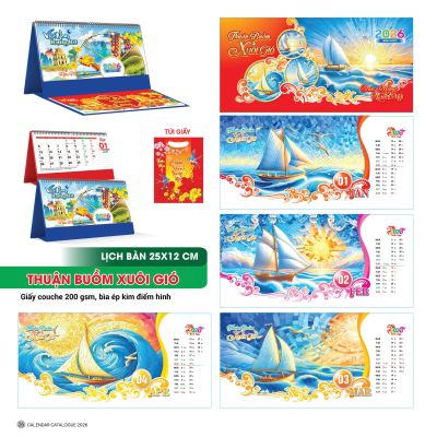 LỊCH BÀN CHỮ A NGANG - (12x25cm) - VN Rạng Rỡ