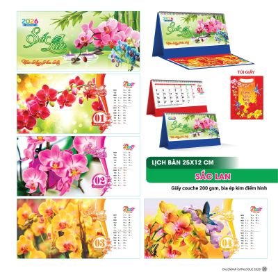 LỊCH BÀN CHỮ A NGANG - (12x25cm) - VN Rạng Rỡ