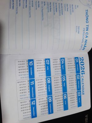 SỔ TAY AGENDA 2026 - KT: 16x24CM - SỔ TAY BÌA DA - SỔ CÓ LỊCH 2026